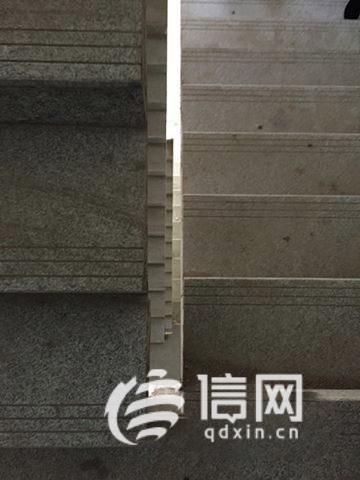 为了保证学生安全，青岛实验高中特意缩小了楼梯井的宽窄