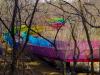 2月13日，一条彩虹步道在榉林山公园蜿蜒延伸，呈现出令人赏心悦目的活力。作为太平山中央公园环山绿道建设项目的一部分，这段彩虹步道宽度为3米，总长度达630米，横卧在在榉林山公园的山林间。彩虹步道的建成，不仅方便市民漫步游玩，其绚丽的色彩也受到摄影爱好者们的欢迎。（摄影 修相科）