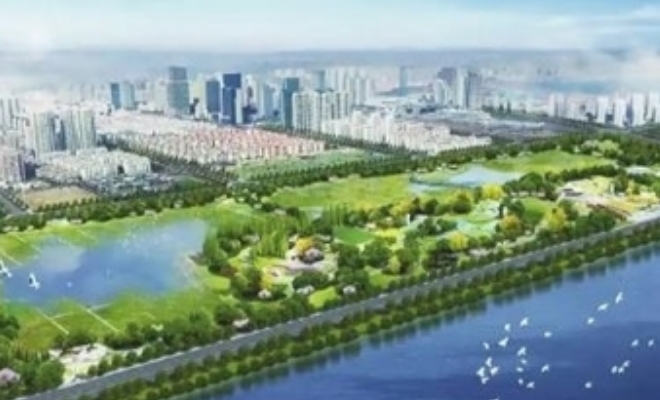 青岛西海岸风河生态运动公园主体结构进入施工阶段