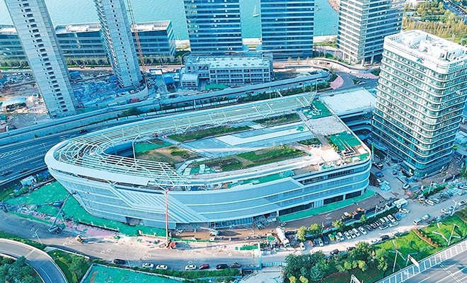 规划车位630个 青岛瑞昌路公交停车场项目冲刺年底建成