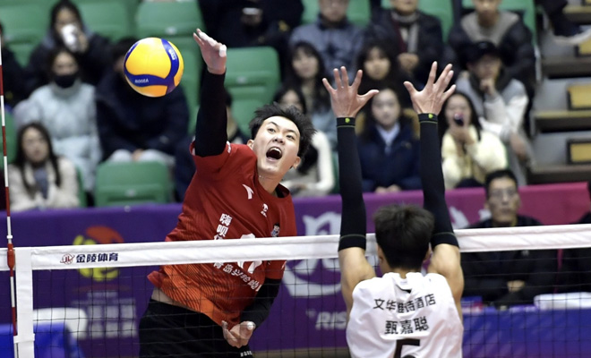 3:1战胜广东队 青岛男排季后赛迎来主场开门红