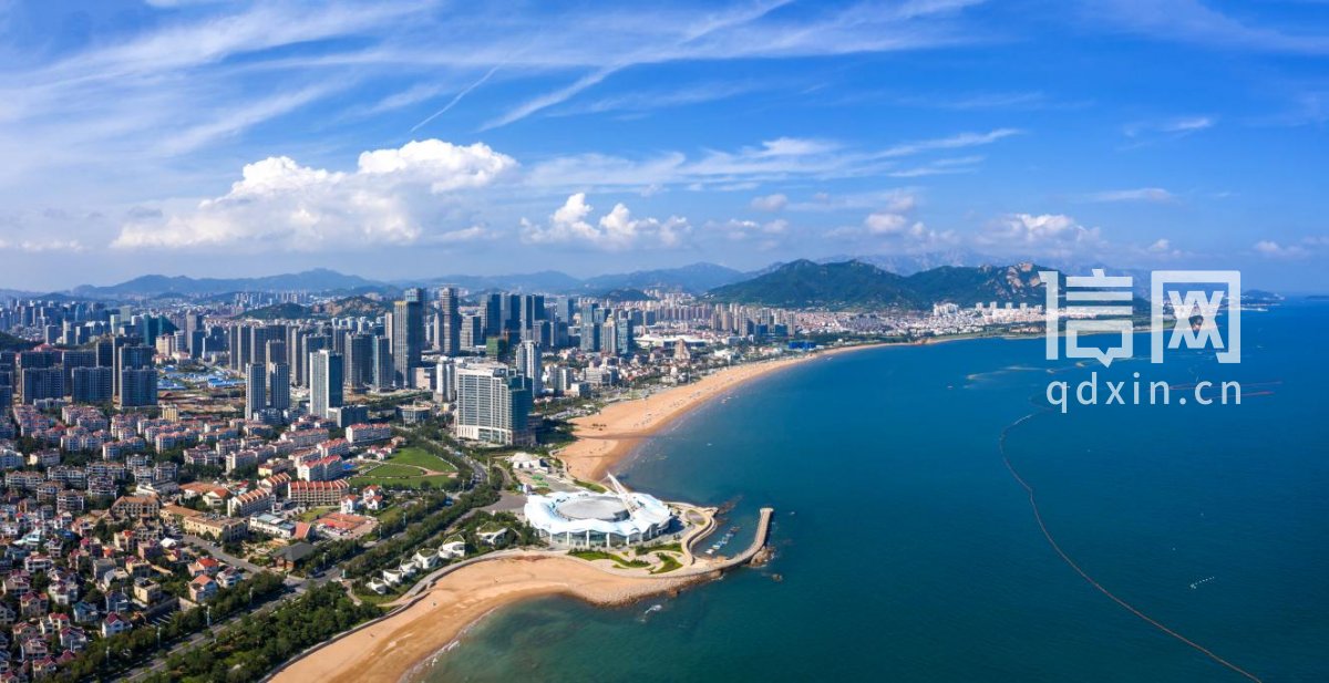 石老人海水浴场全景（来源：崂山区委宣传部）