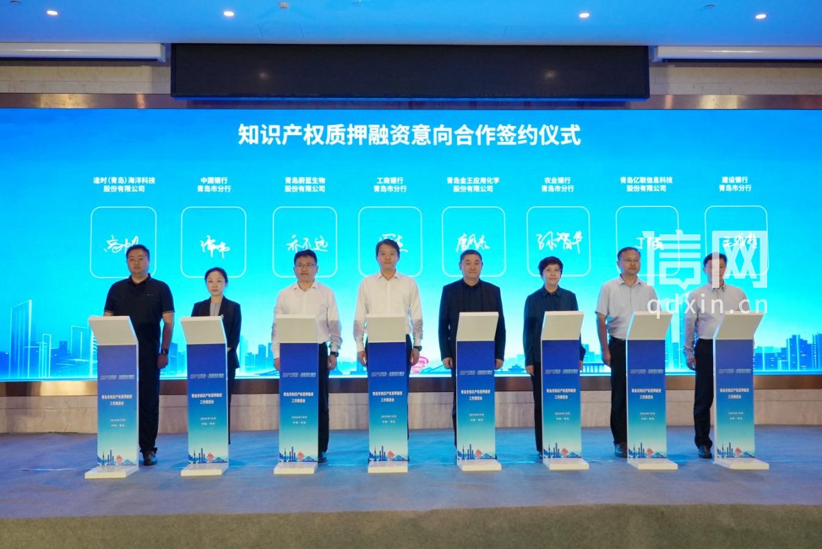 青岛市知识产权质押融资工作推进会暨&ldquo;青知贷&rdquo;产品推广培训会。（来源：市委金融办）