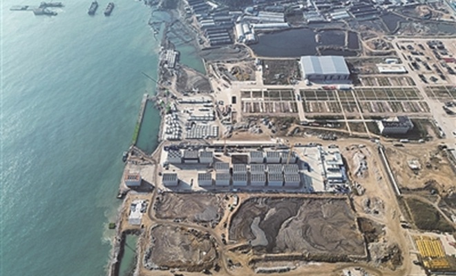 海洋能源融合发展产业园基础设施项目一期工程整体进度已完成80%