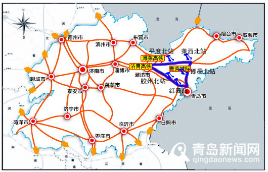 青岛这些铁路将开工 至上海,合肥增时速350高铁