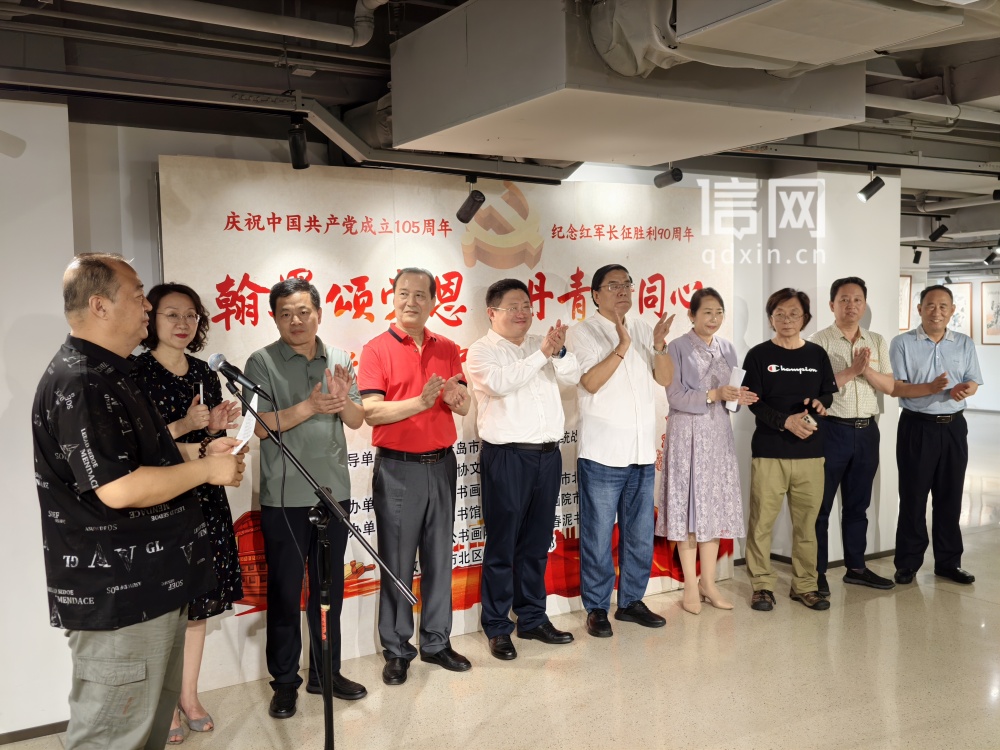 张学正中国画小品展在市北区图书馆（昌邑路馆）开展（来源：信网）