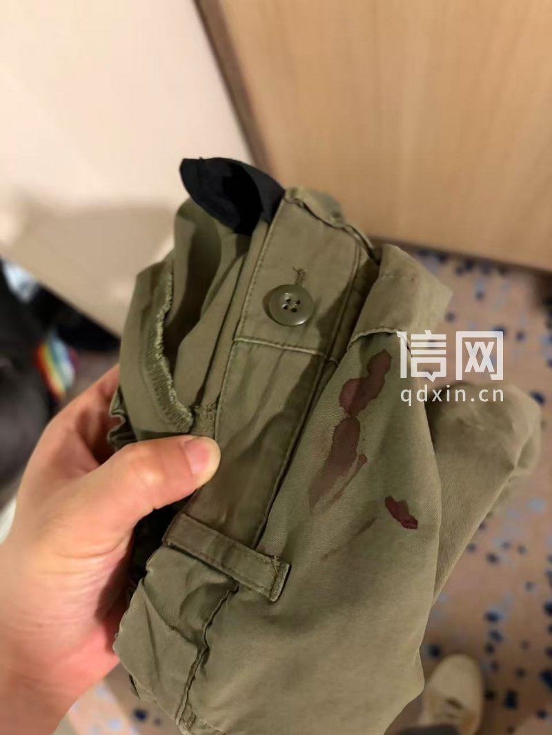 孩子染血的裤子。（来源：受访者）