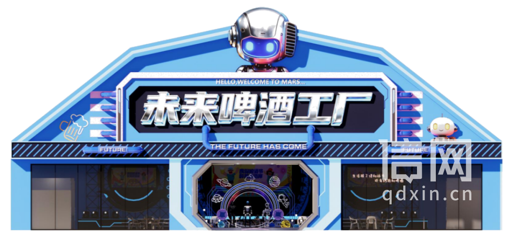 未来啤酒工厂大篷。（来源：金沙滩啤酒城）