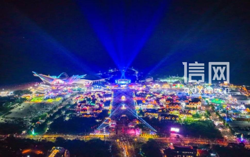 亮化夜景资料图。（来源：金沙滩啤酒城）