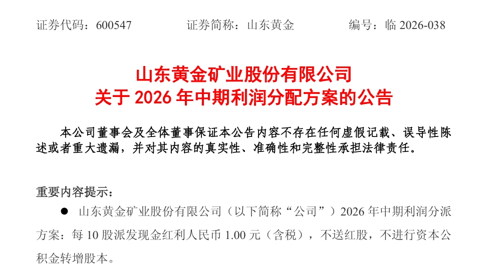  （来源：山东黄金矿业股份有限公司）