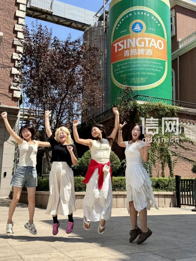 韩国网红打卡青岛啤酒博物馆。（来源：青岛文化和旅游局）
