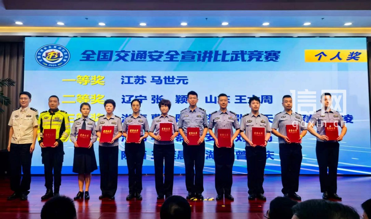 全国交通安全宣讲比武竞赛（来源：青岛交警）