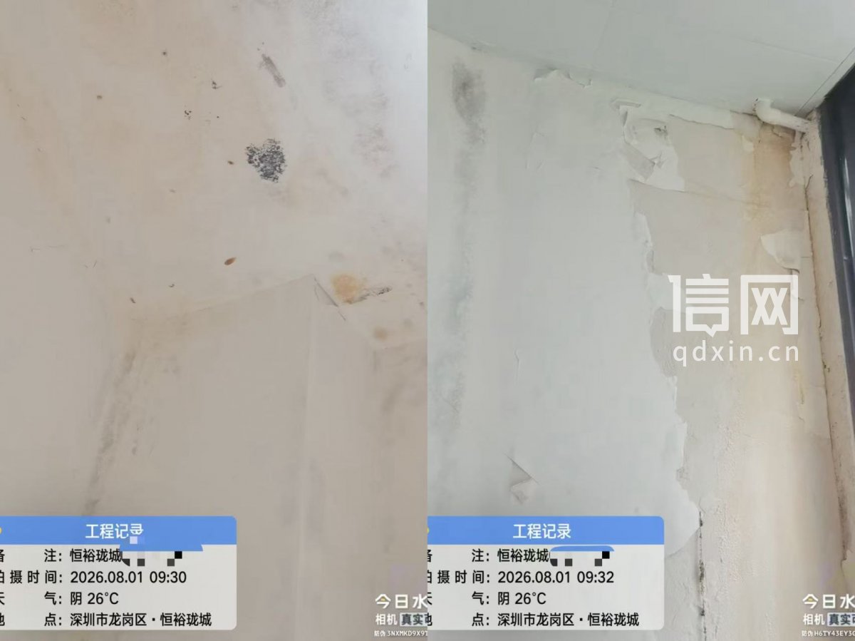 一楼屋内漏水图（来源：受访者）