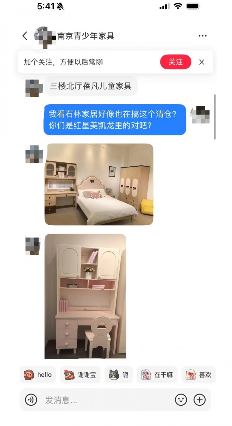 袁女士最初在小红书与陈女士沟通截图。（来源：受访者）
