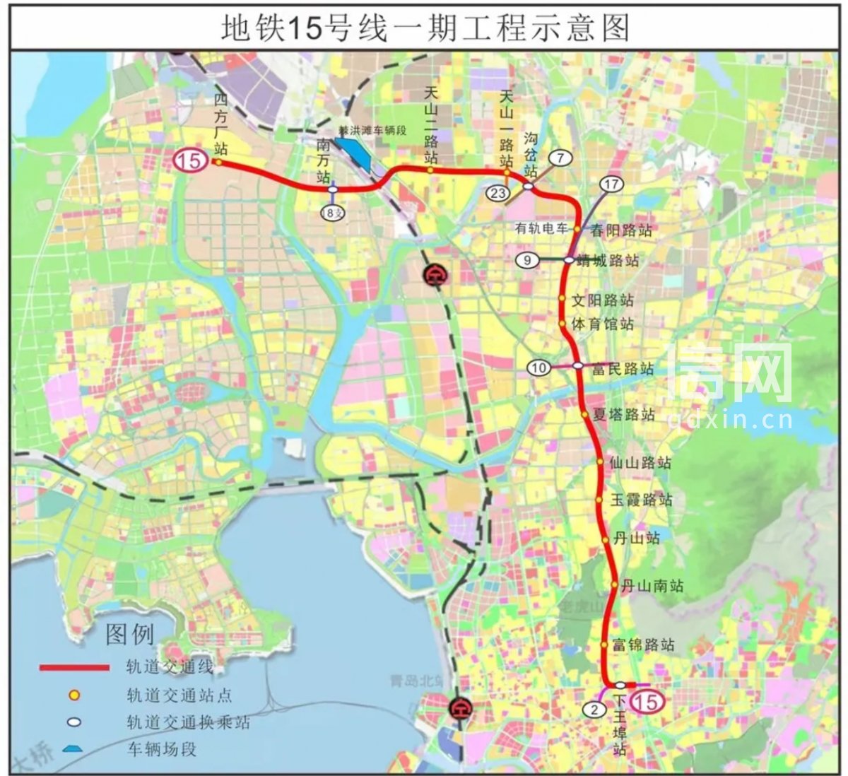 相关线路示意图。（来源：青岛市城阳区住建局）