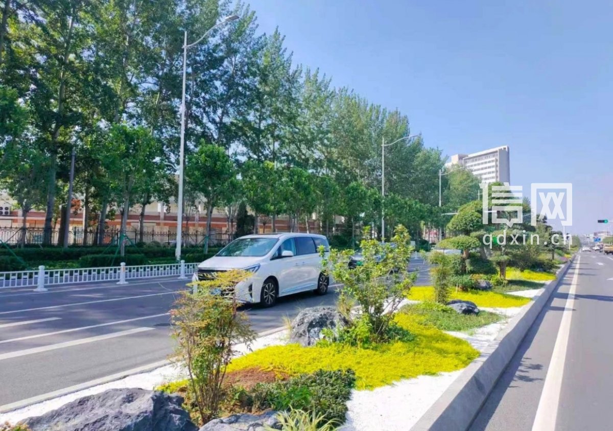 靖城路（G204—城阳区界）拓宽改造工程照片。（来源：青岛市城阳区住建局）