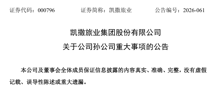 （来源：凯撒旅业集团股份有限公司）