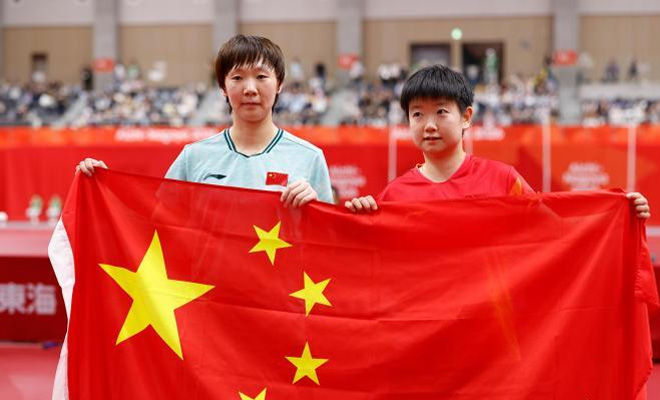 包揽女单金银牌 赛后王曼昱和孙颖莎这么说