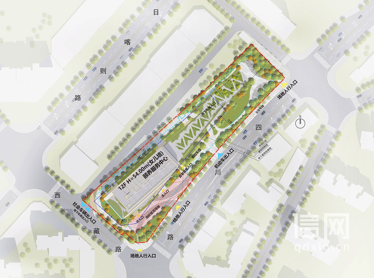 总平面图（来源：青岛市自然资源和规划局）