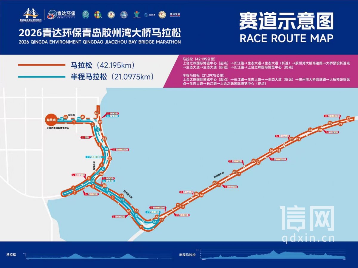 赛道示意图。（来源：青岛交警）